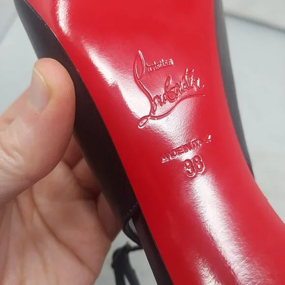 Christian Louboutin Black Strappy Condora Leather Pump - Picture 4 of 11